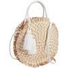 Mud Pie Circle Fringe Tote, White