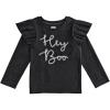 Mud Pie Girls’ Halloween Tinsel Tees(Black)