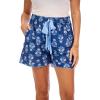 Mud Pie Women’s Blue Floral Pajama Shorts, Small