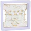 Mud Pie Women’s Bow Beaded Bracelet Set of 3(White)
