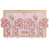 Mud Pie Women’s Bow Beaded Earrings(Pink)