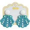 Mud Pie Women’s Coastal Beaded Earring(Blue)