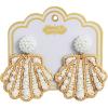 Mud Pie Women’s Coastal Beaded Earring(Natural)