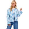 Mud Pie Women’s Mud Pie Women’s Teller Quilted Jacket(Blue)