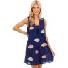 Mud Pie Women’s Navy Fisher Sequin Cover-Up, Medium/Large