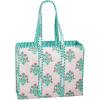 Mud Pie Women’s Pink Dahlia Block Print Tote