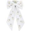 Mud Pie Women’s Wedding Hair Bow(White with Rings)