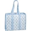 Mud Pie Women’s White Bow Block Print Tote
