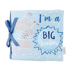 Mud Pie Big Brother Book & Pin Set, 6″ x 6″(Blue Brother)