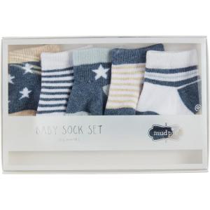 Mud Pie Children’s Navy Star Sock Set; 0-6M