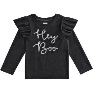 Mud Pie Girls’ Halloween Tinsel Tees(Black)