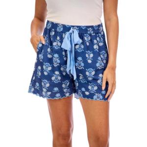 Mud Pie Women’s Blue Floral Pajama Shorts, Small