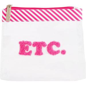 Mud Pie Women’s Clear Vinyl Travel Case and Boucle Patch(Etc.)