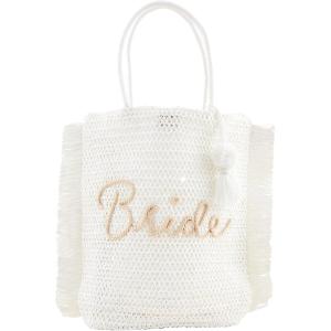 Mud Pie Women’s Mud Pie Women’s Jute Tote & Case Set(White)