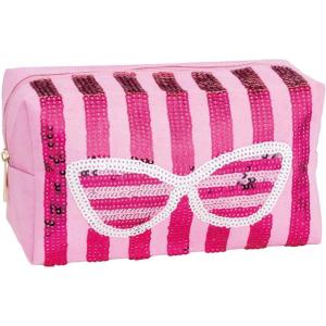 Mud Pie Women’s Peony Pink Block Print Small Case(Light Pink)