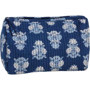 Mud Pie Women’s Peony Pink Block Print Small Case(Navy)