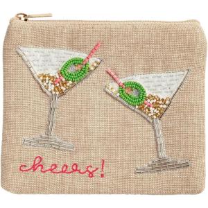 Mud Pie Women’s Pink Champagne Beaded Case(Beige)