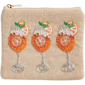 Mud Pie Women’s Pink Champagne Beaded Case(Orange)