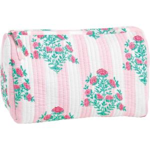 Mud Pie Women’s Pink Stripe Dahlia Block Print Case(Pink)