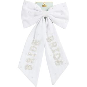 Mud Pie Women’s Wedding Hair Bow(White With Bride)