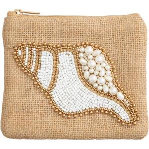 Mud Pie Women’s White Small Block Print Case(Beige)