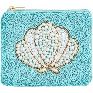 Mud Pie Women’s White Small Block Print Case(Blue)