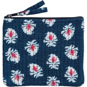Mud Pie Women’s White Small Block Print Case(Navy Floral)