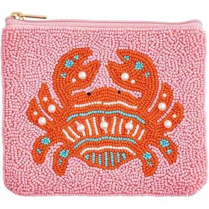 Mud Pie Women’s White Small Block Print Case(Pink)