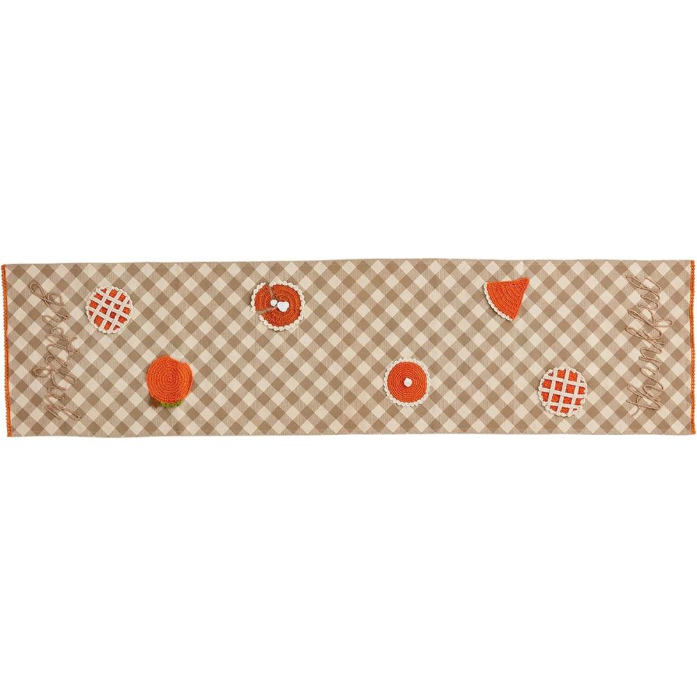 image:imageMud Pie Crochet Pumpkin Table Runner 18 x 72