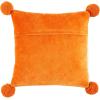 Mud Pie Give Thanks Hooked Wool Pillow, 16″ x 16″, Orange