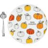 Mud Pie Pumpkin Resist Cookie Plates, 10 1/2″ dia, ORANGE
