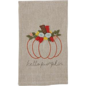 Mud Pie French Knot Towel, Hello 10.50″ x 7.00″