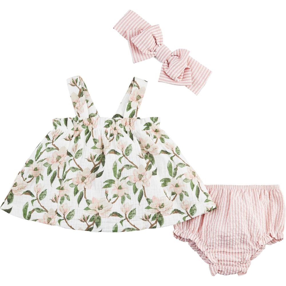 image:imageMud Pie Girls Pinafore amp Headband SetMagnolia