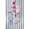 Mud Pie Baby Girls Baby Girls’ Flamingo Pinafore and Bloomer Set(Blue/Pink)
