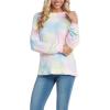 Mud Pie Women’s Bryant Tie Dye Sweatshirt Bl-s(Multi)