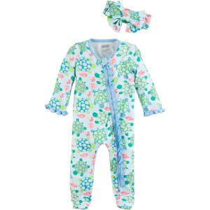 Mud Pie Baby Girl Sleeper & Headband Set(Turtle)