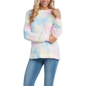 Mud Pie Women’s Bryant Tie Dye Sweatshirt Bl-s(Multi)