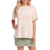 Mud Pie Women’s Bowen Graphic Tee Gray -Sm(Pink)