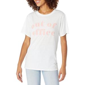 Mud Pie Women’s Bowen Graphic Tee Gray -Sm(White)