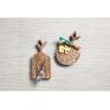 Mud Pie Mini Indigo Carved Board Set, Round, 6.5″ x 9.5″
