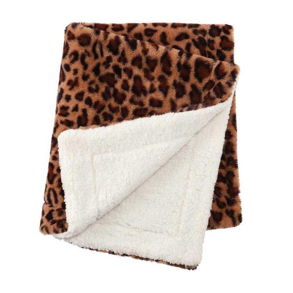 image:imageMud Pie Baby Blanket Leopard Faux Fur