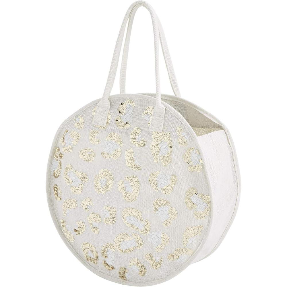 image:imageMud Pie Leopard Jute ToteWhite