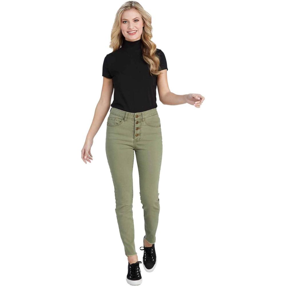 image:imageMud Pie Womens Wells Button Fly JeansSage
