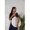 Mud Pie Leopard Jute Tote(White)