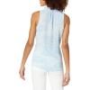 Mud Pie Women’s Ferah Tank Blush Leopard -M(Blue Leopard)