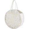 Mud Pie Leopard Jute Tote(White)