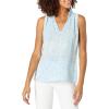 Mud Pie Women’s Ferah Tank Blush Leopard -M(Blue Leopard)
