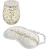 Mud Pie Women’s SIP and Snooze Gift Set, White, One Size Fits Most