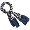 Mud Pie womens Dip Dye Leopard ScarfDIP DYE LEOPARD SCARF(Blue)