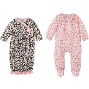 Mud Pie Baby Girls’ Watch ME Grow Set, Leopard, 0-6 Months